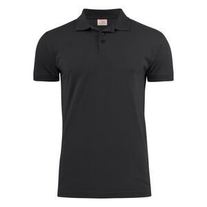 Printer Mens Surf Stretch Polo Shirt / Black